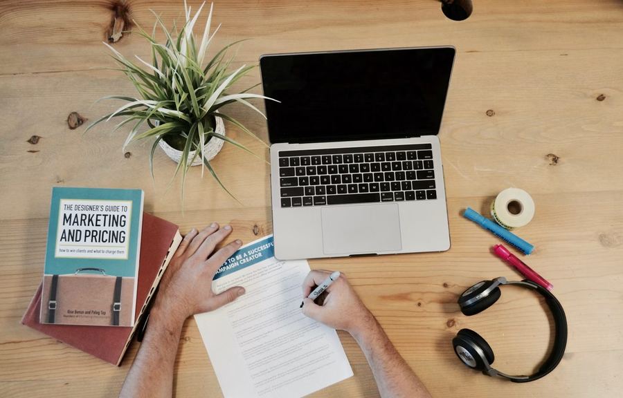 Small business owner planning local SEO strategy